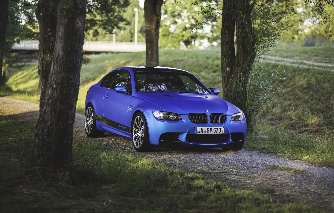 Фото обои E92, BMW, BLUE