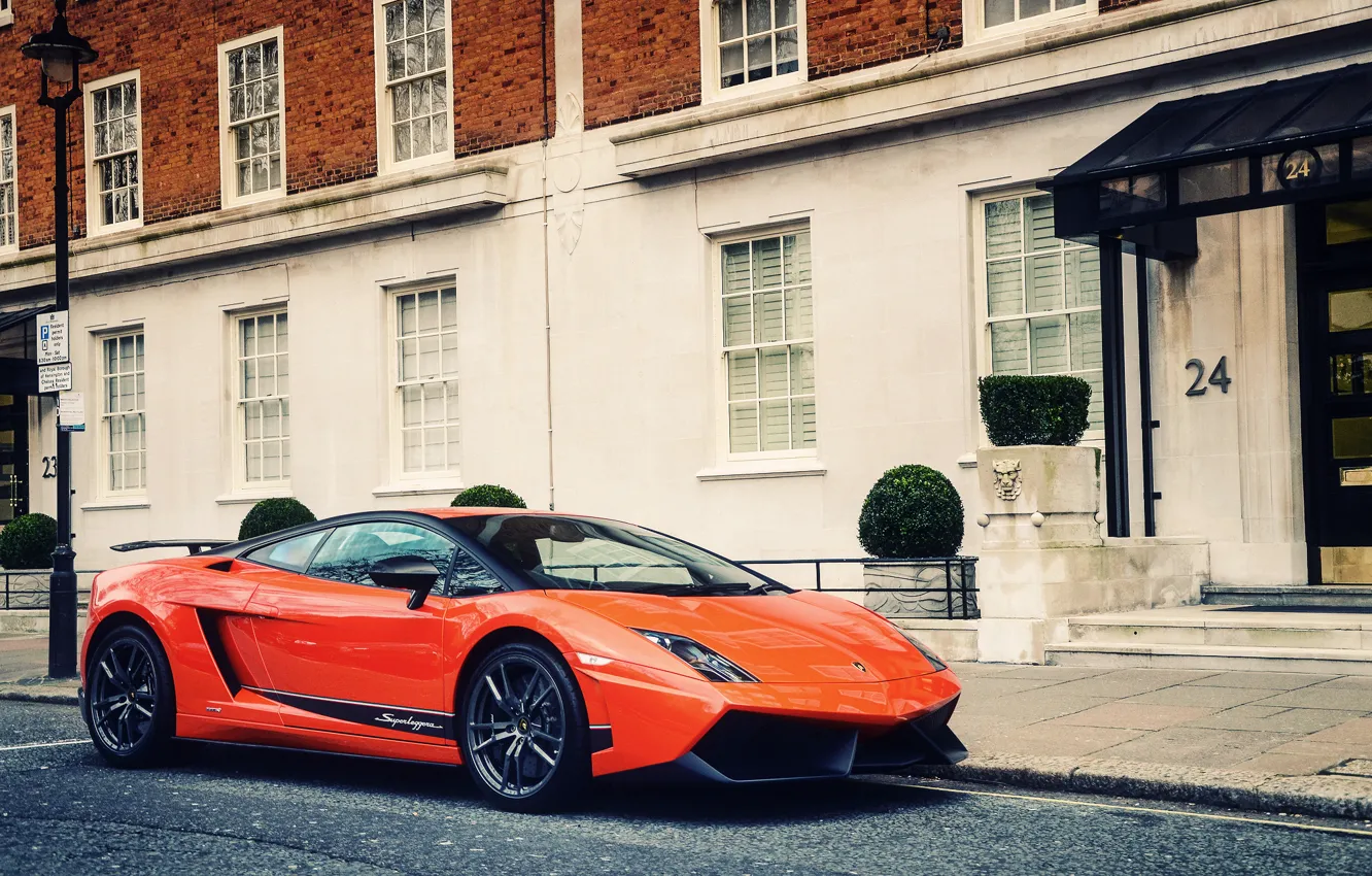 Фото обои Lamborghini, Gallardo, superleggera, London 2012