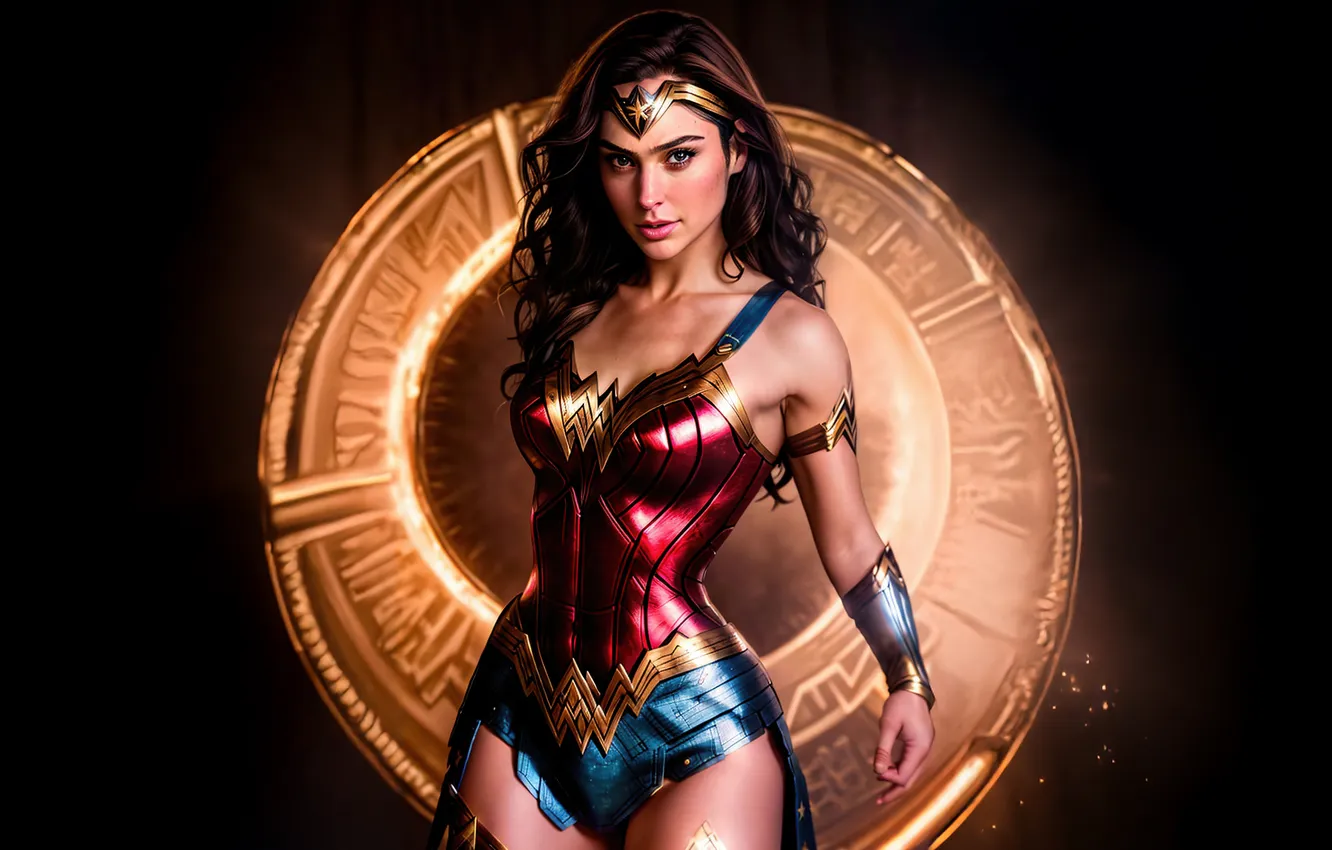 Фото обои power, grace, wonder woman