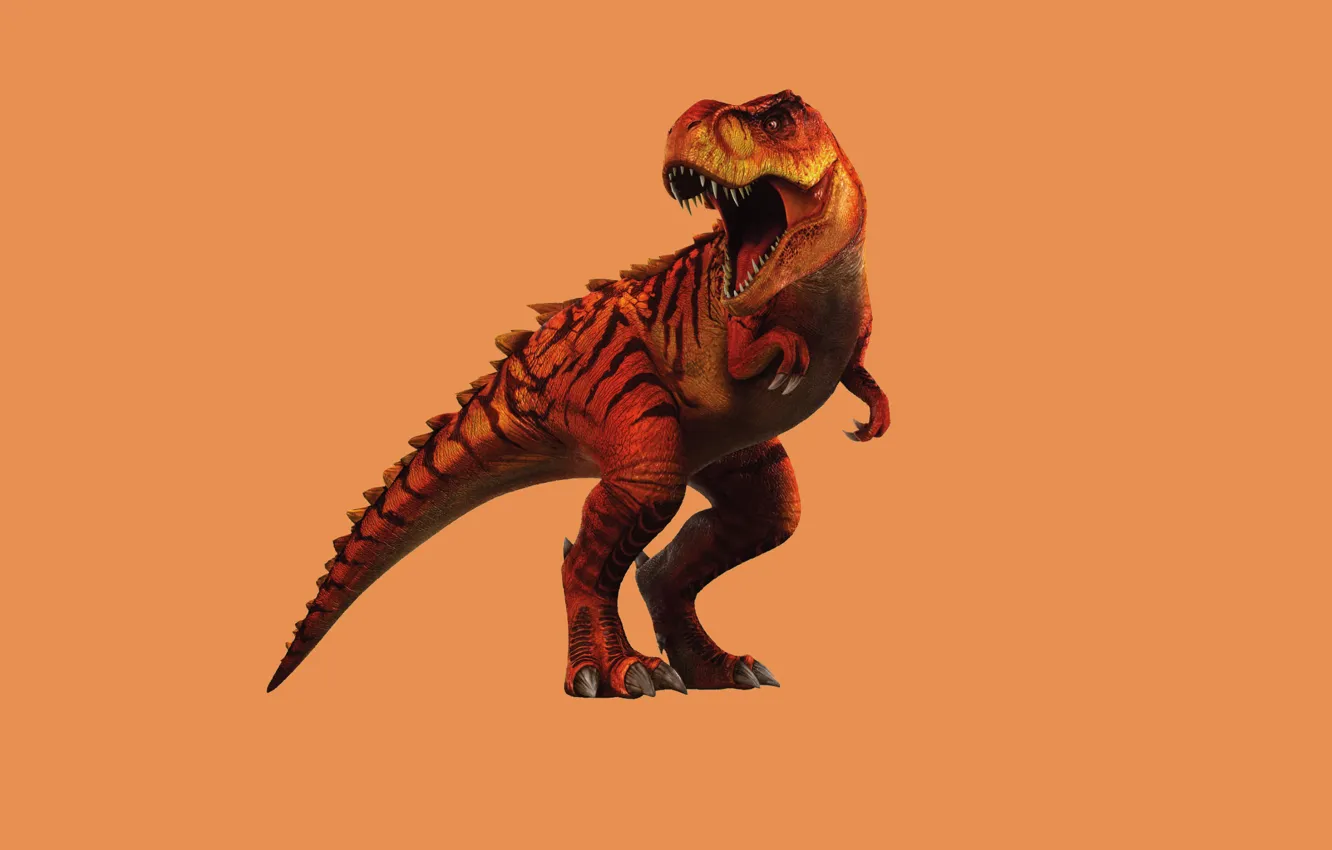 Фото обои динозавр, хищник, пасть, клыки, раскрас