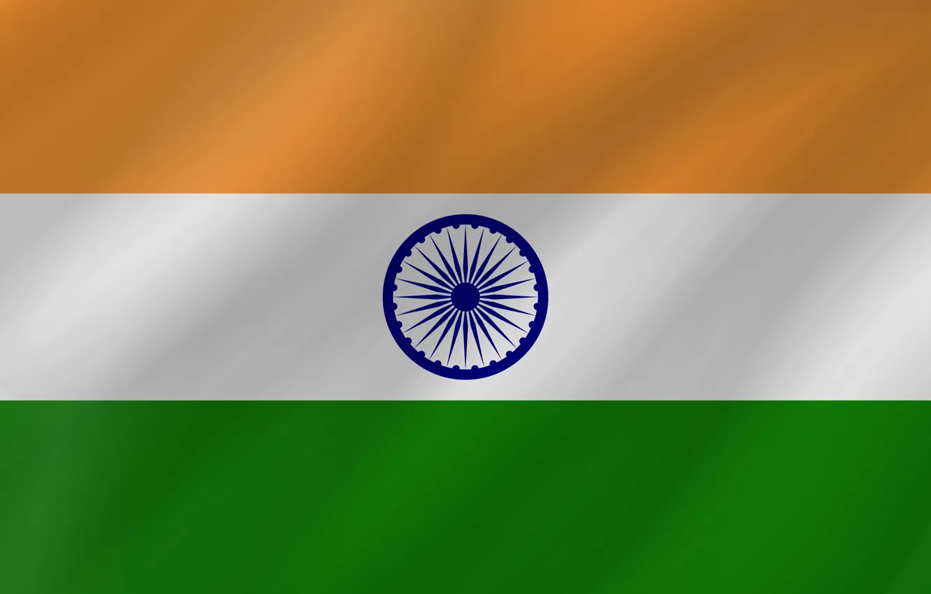 Фото обои Flag, India, Wave, Indian Flag, Flag Of India