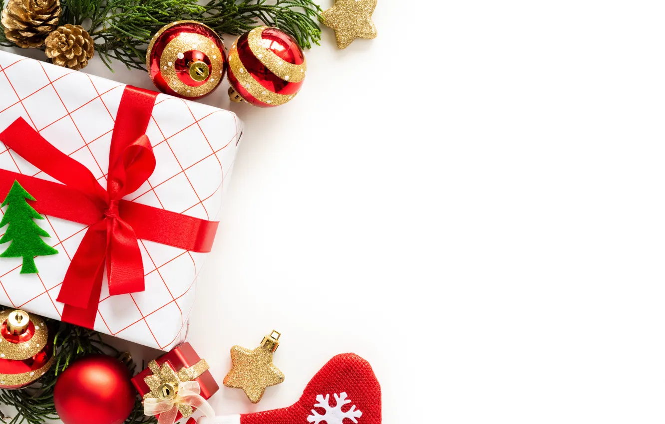 Фото обои украшения, подарок, Новый Год, Рождество, Christmas, New Year, decoration, xmas