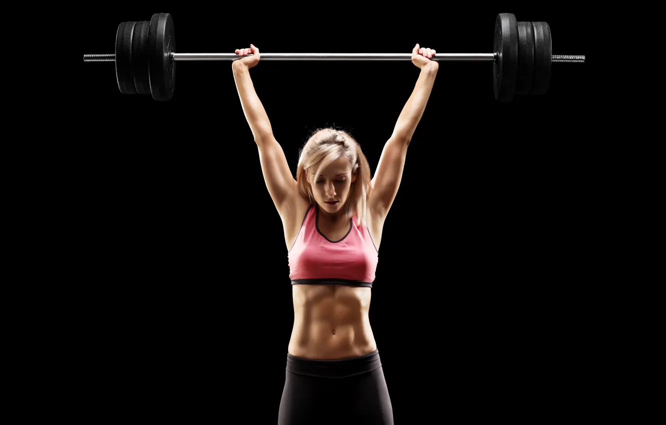 Фото обои female, workout, crossfit, weight lifting