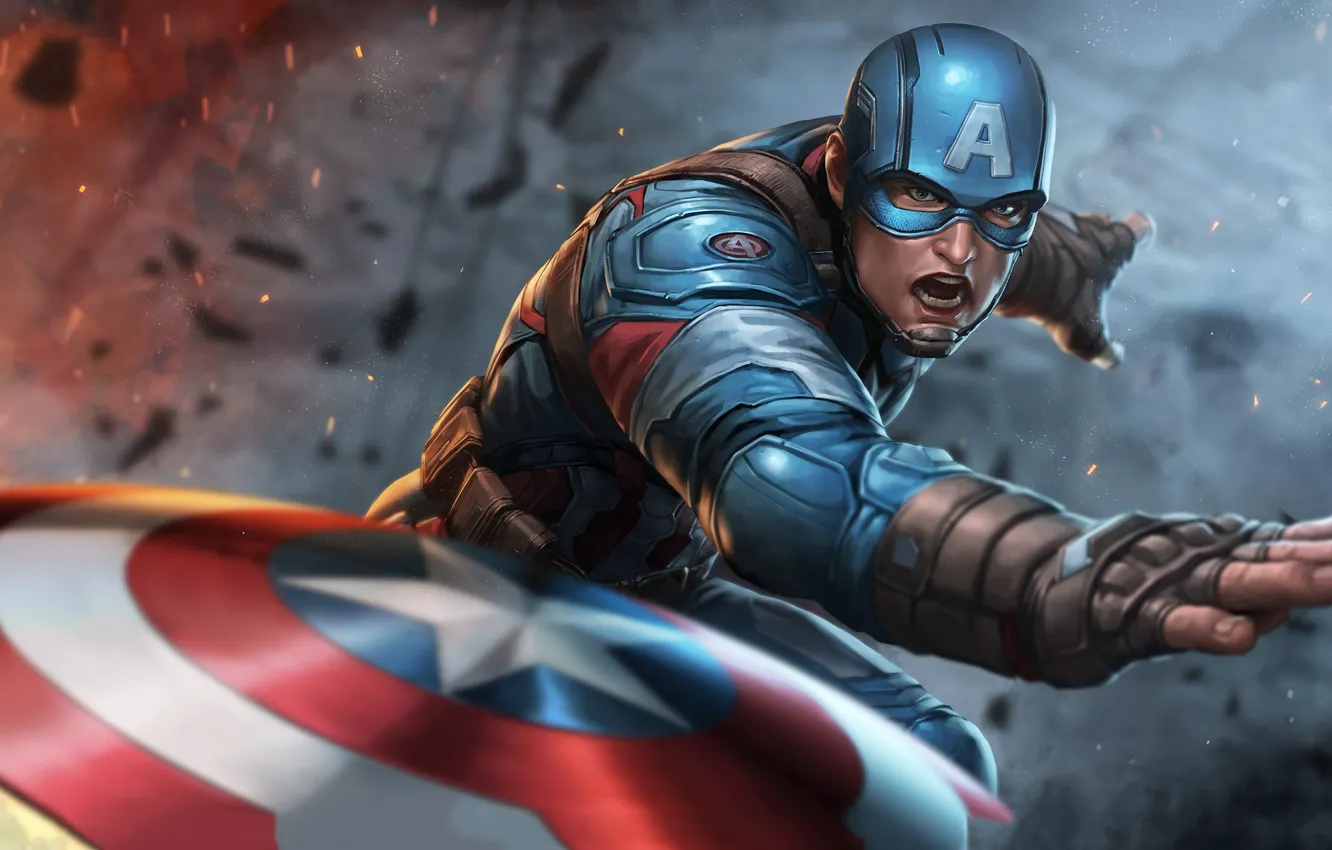 Фото обои Marvel, Captain America, Comics, Steven Rogers