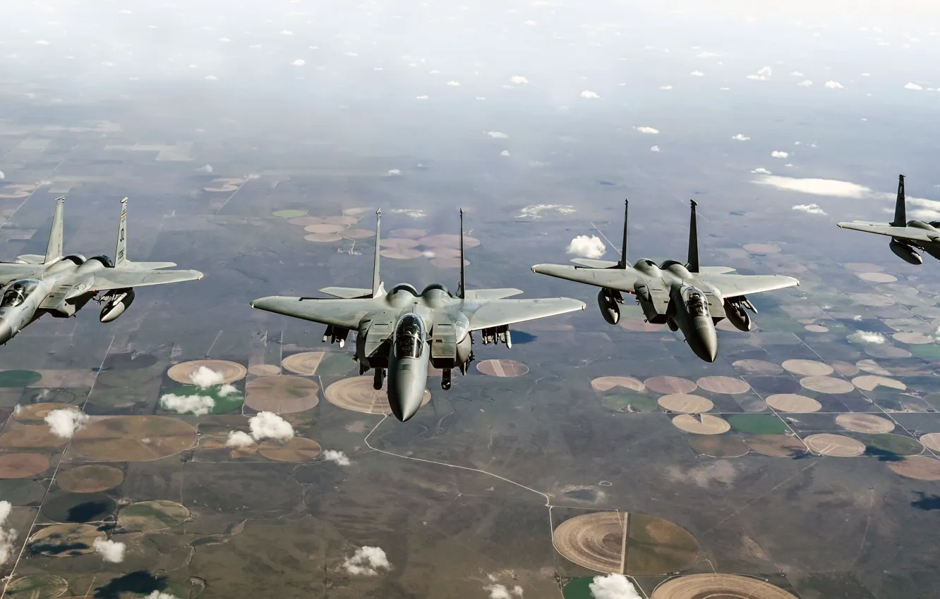 Фото обои четвёртого поколения, американский двухместный истребитель-бомбардировщик, F-15C, завоевания превосходства в воздухе, F-15EX Advanced Eagle, Одноместный всепогодный