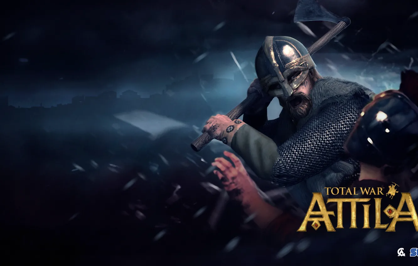 Фото обои викинг, стратегия, viking, Sega, The Creative Assembly, Аттила, Total War: Attila