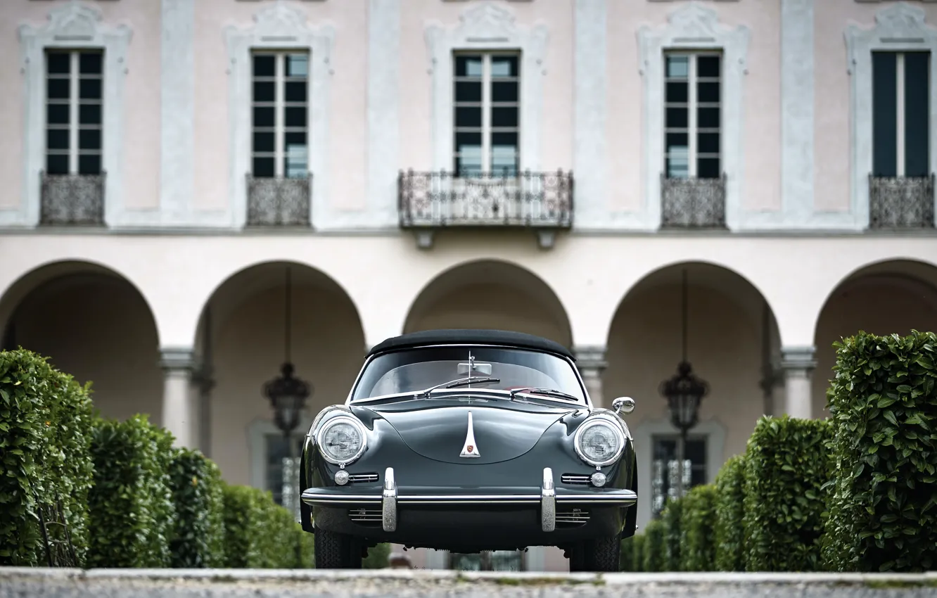 Фото обои Porsche, front, 356, 1961, Porsche 356B 1600 Super Roadster