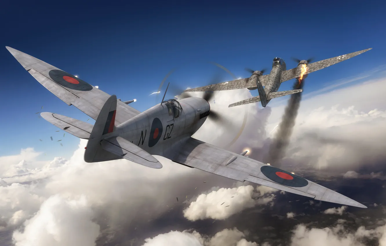 Фото обои Spitfire, RAF, Luftwaffe, Высотный истребитель-перехватчик, Spitfire HF Mk.VIII