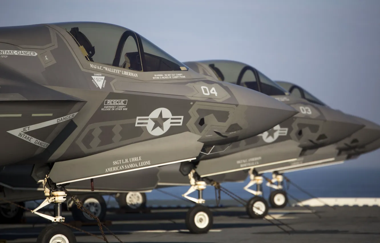 Фото обои USA, F-35, military aircraft, USA Air Force, Lockheed Martin F-35