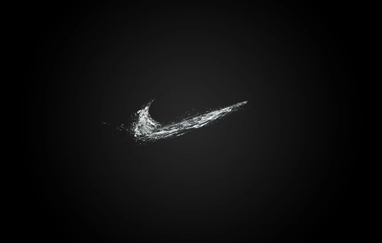 Фото обои черный фон, Nike, спортивная марка