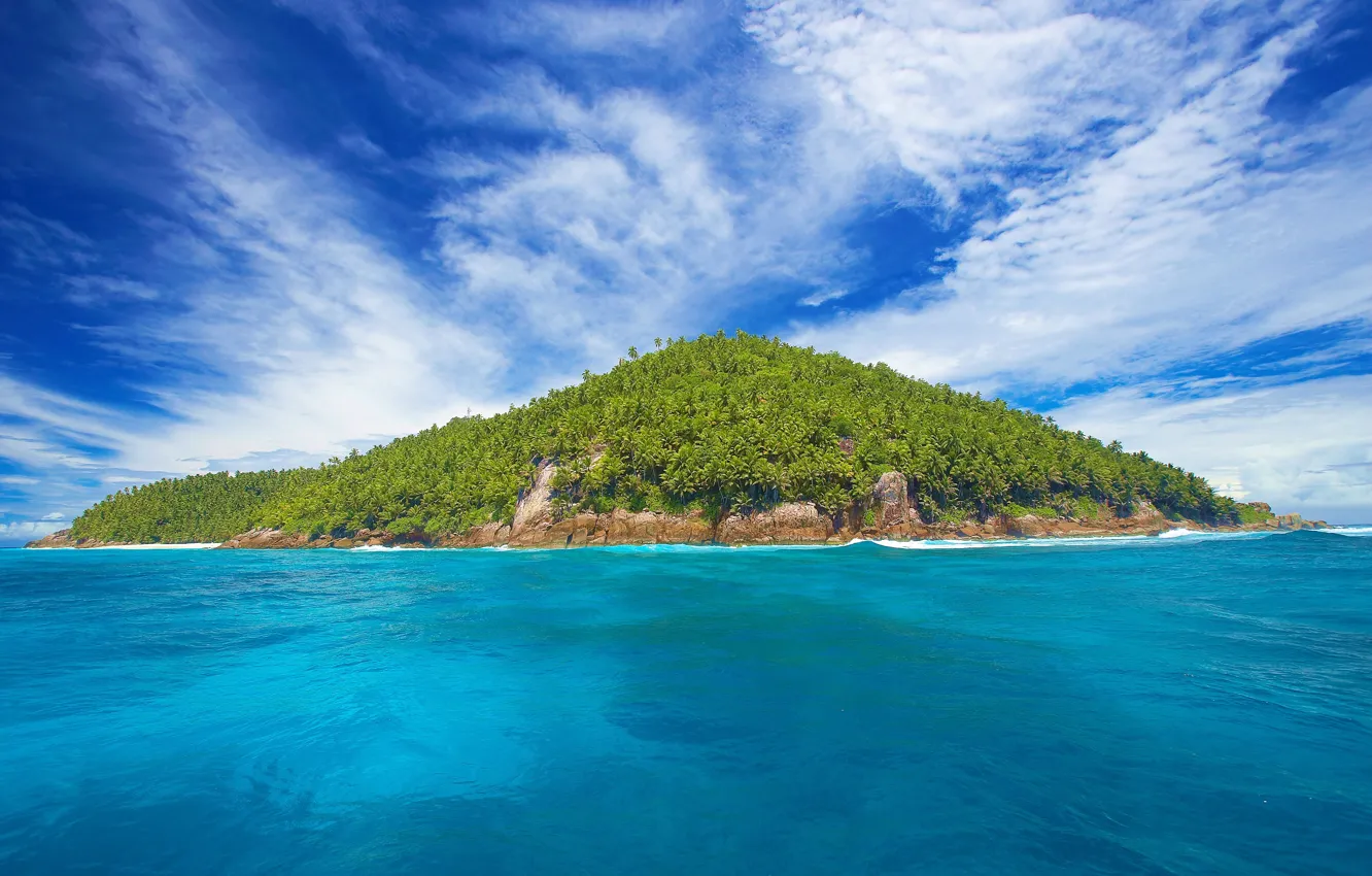 Фото обои island, seychelles, сейшеллы