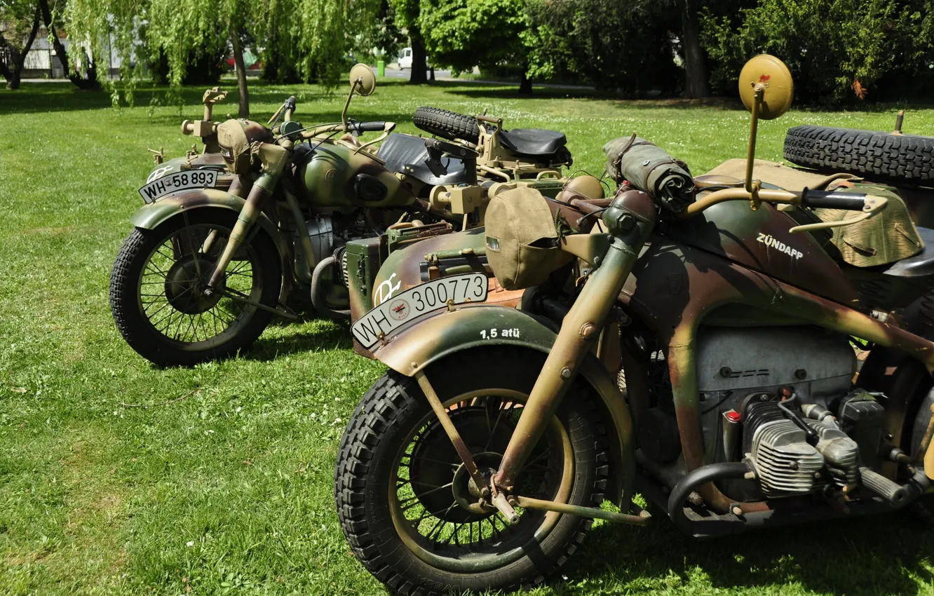 Фото обои мотоциклы, войны, военные, мировой, Второй, времён