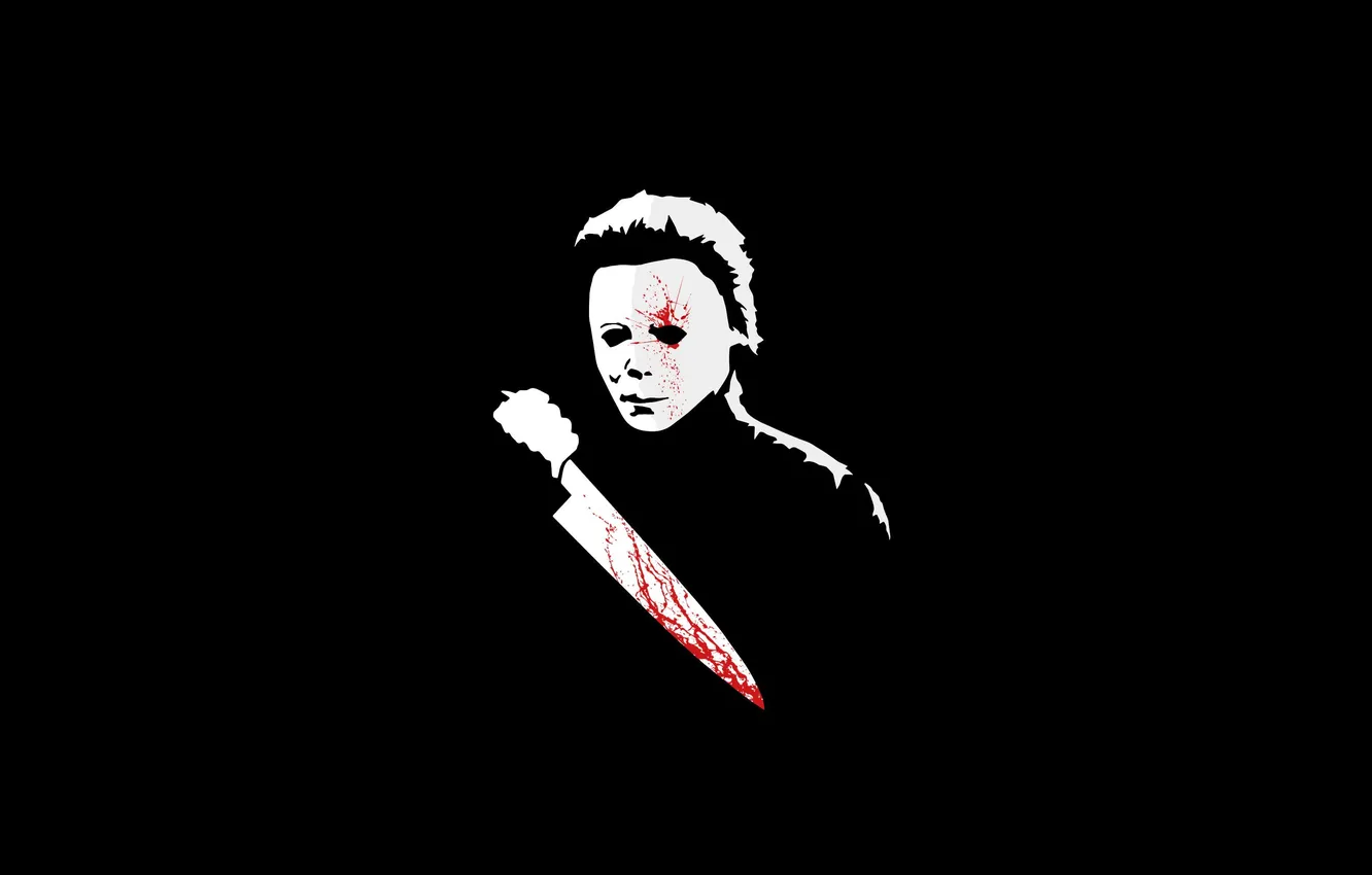 Фото обои фильмы, минимализм, маньяк, minimalism, тёмный фон, movies, dark background, maniac