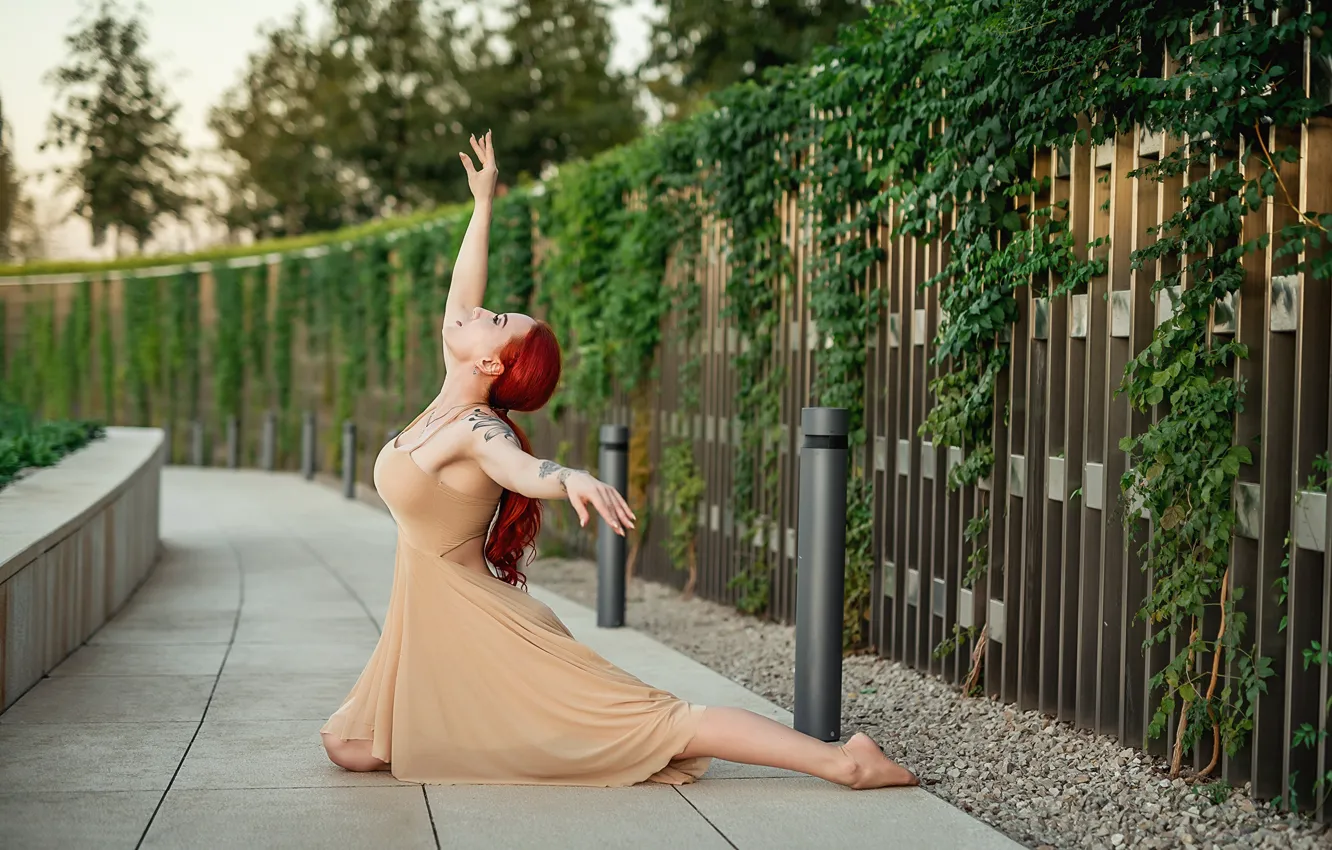 Фото обои dress, model, dance, pose, Георгий Дьяков