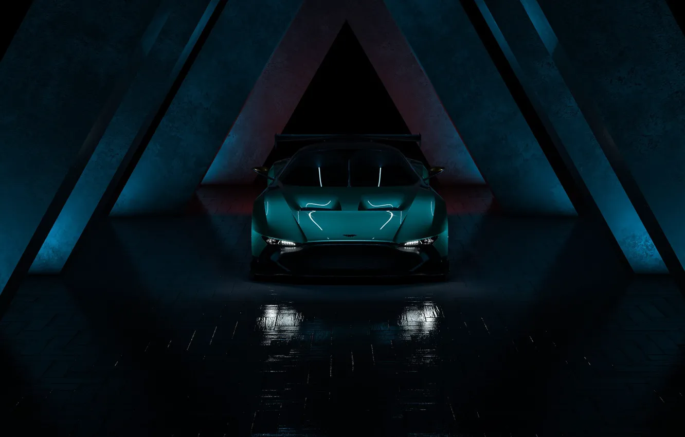 Фото обои Aston Martin, Машина, Рендеринг, Concept Art, Спорткар, Vulcan, Aston Martin Vulcan, Transport & Vehicles