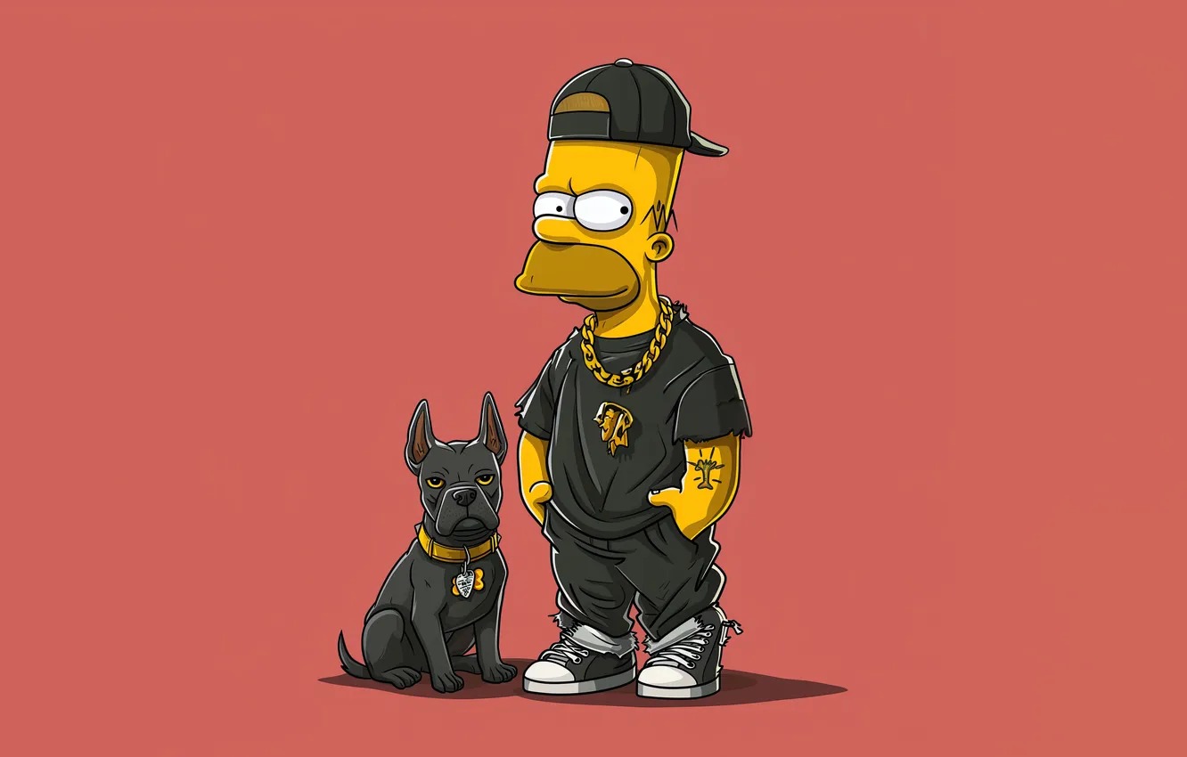 Фото обои rapper, The Simpsons, cartoons, Homer, movies
