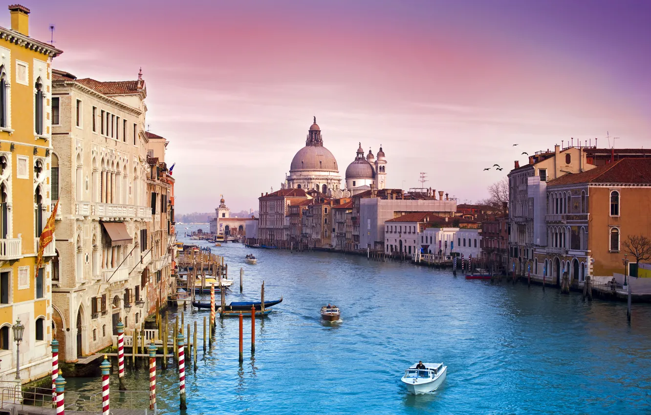 Фото обои город, Венеция, канал
