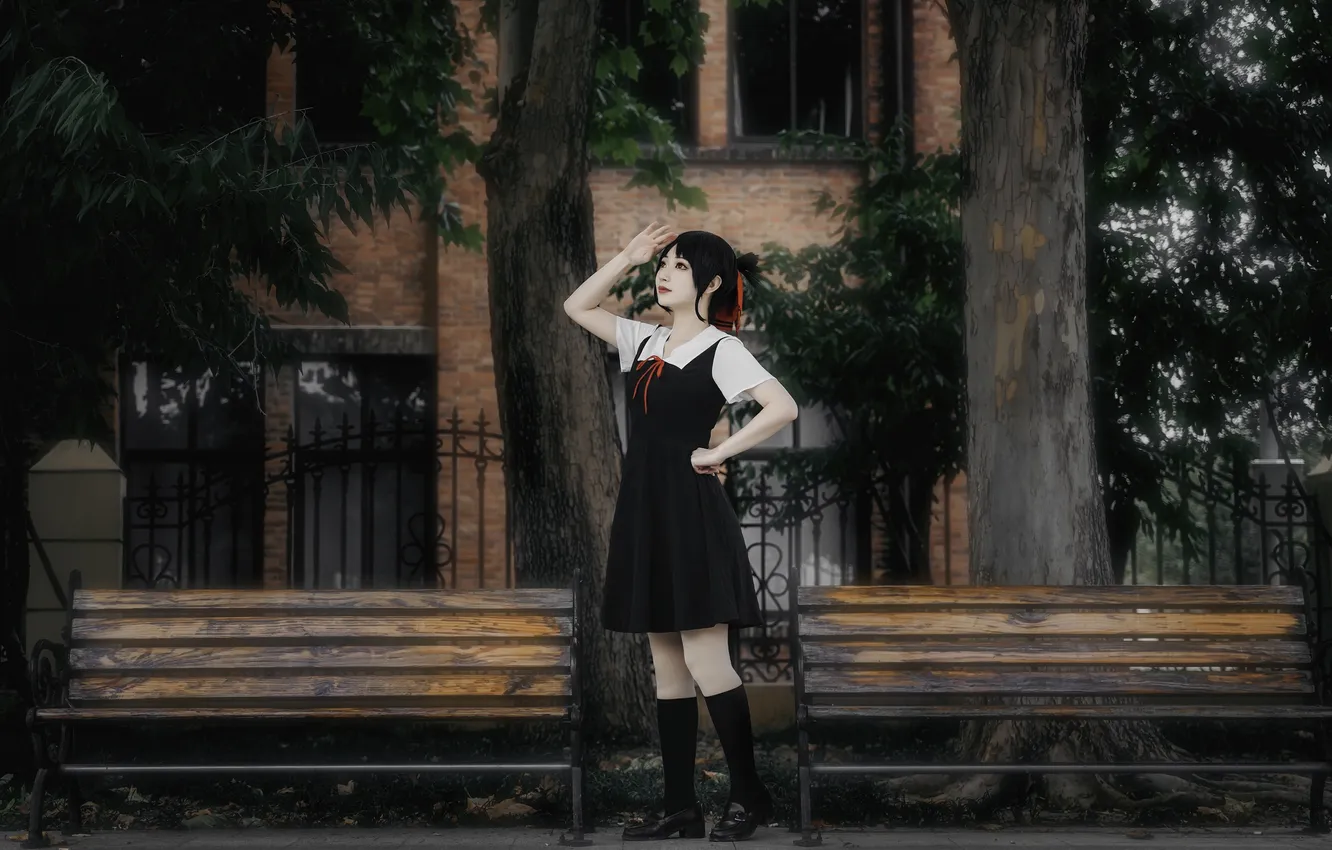 Фото обои Beautiful, Asian, Model, Tree, Woman, Emo, Pretty, Outdoor