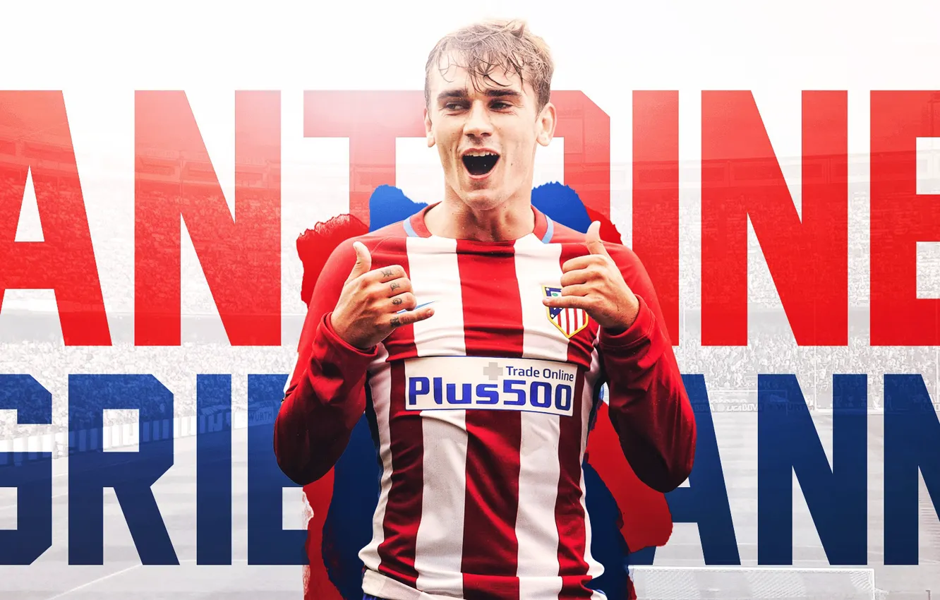 Фото обои wallpaper, sport, football, player, Atletico Madrid, Antoine Griezmann
