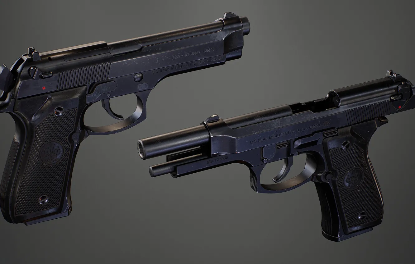 Фото обои Италия, Самозарядный пистолет, Beretta 92FS