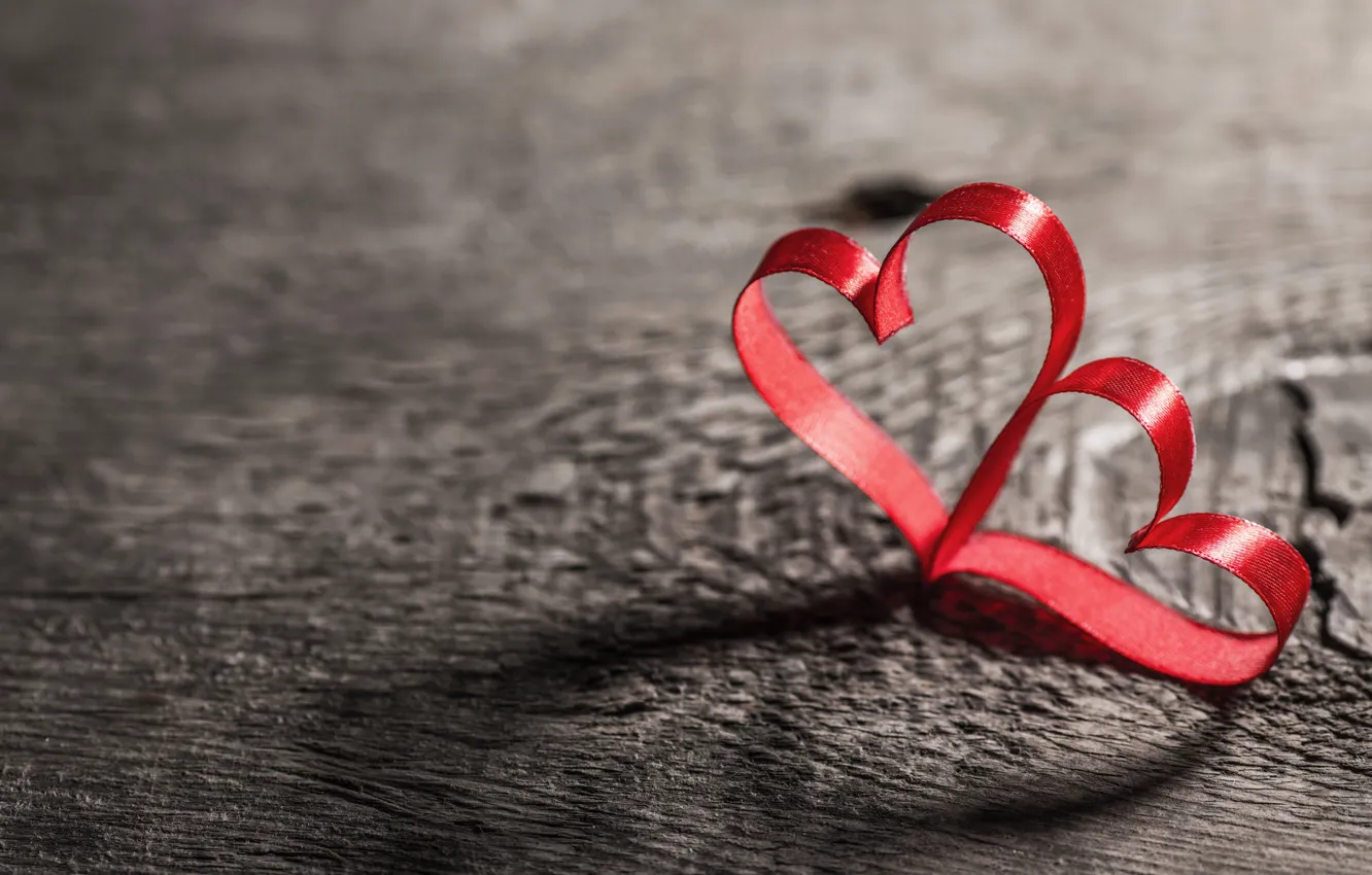 Фото обои фон, сердечки, красные, День святого Валентина, боке