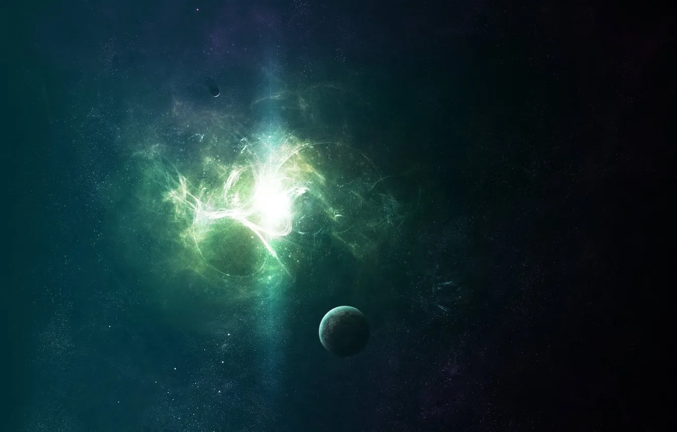 Фото обои space, light, nebula, stars, бесконечность
