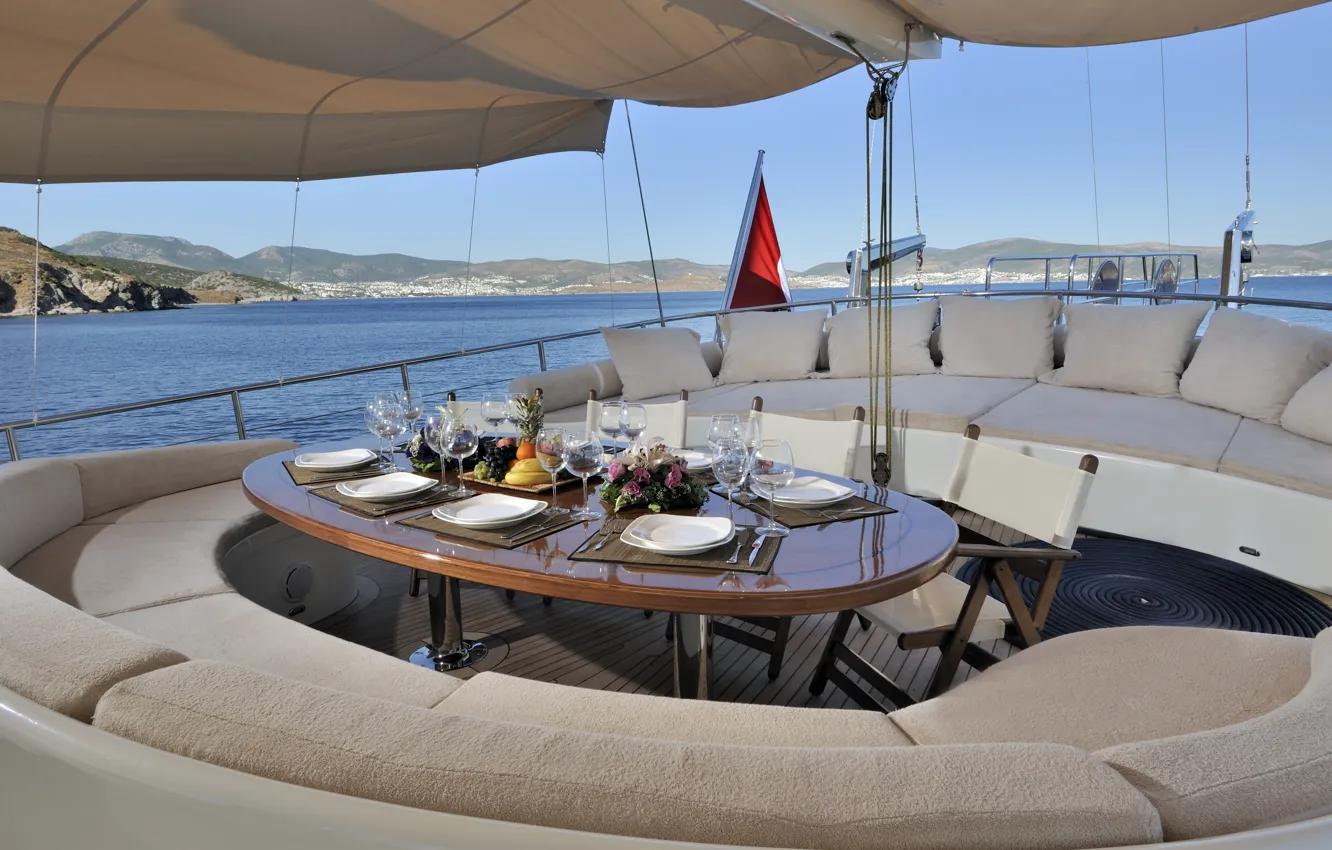 Фото обои luxury, yacht, deck, motor