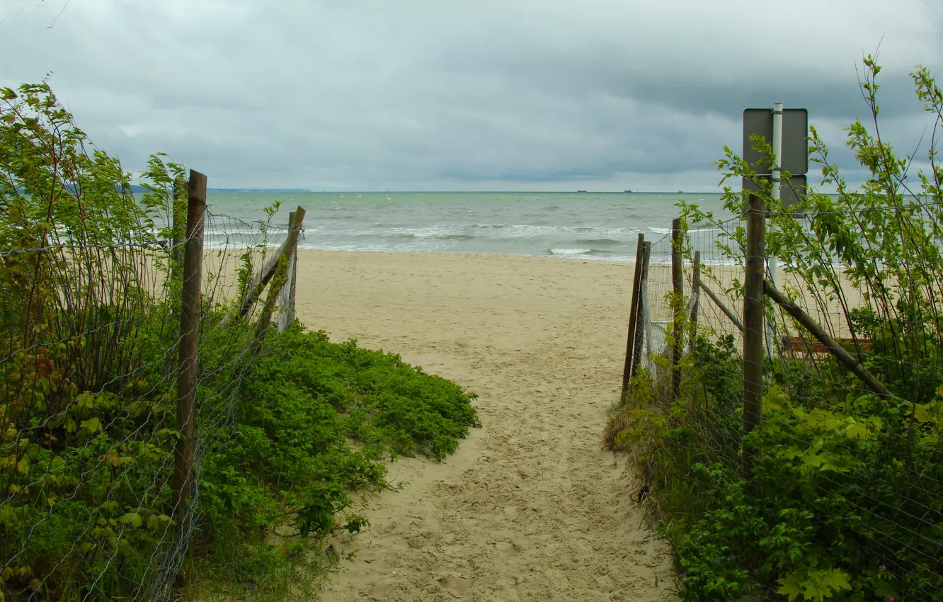 Фото обои beach, sea, water, sand, path