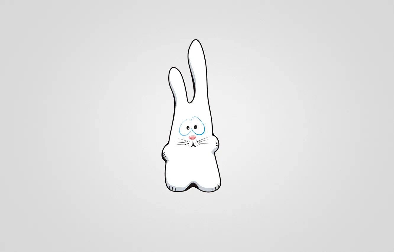 Фото обои заяц, минимализм, кролик, светлый фон, rabbit
