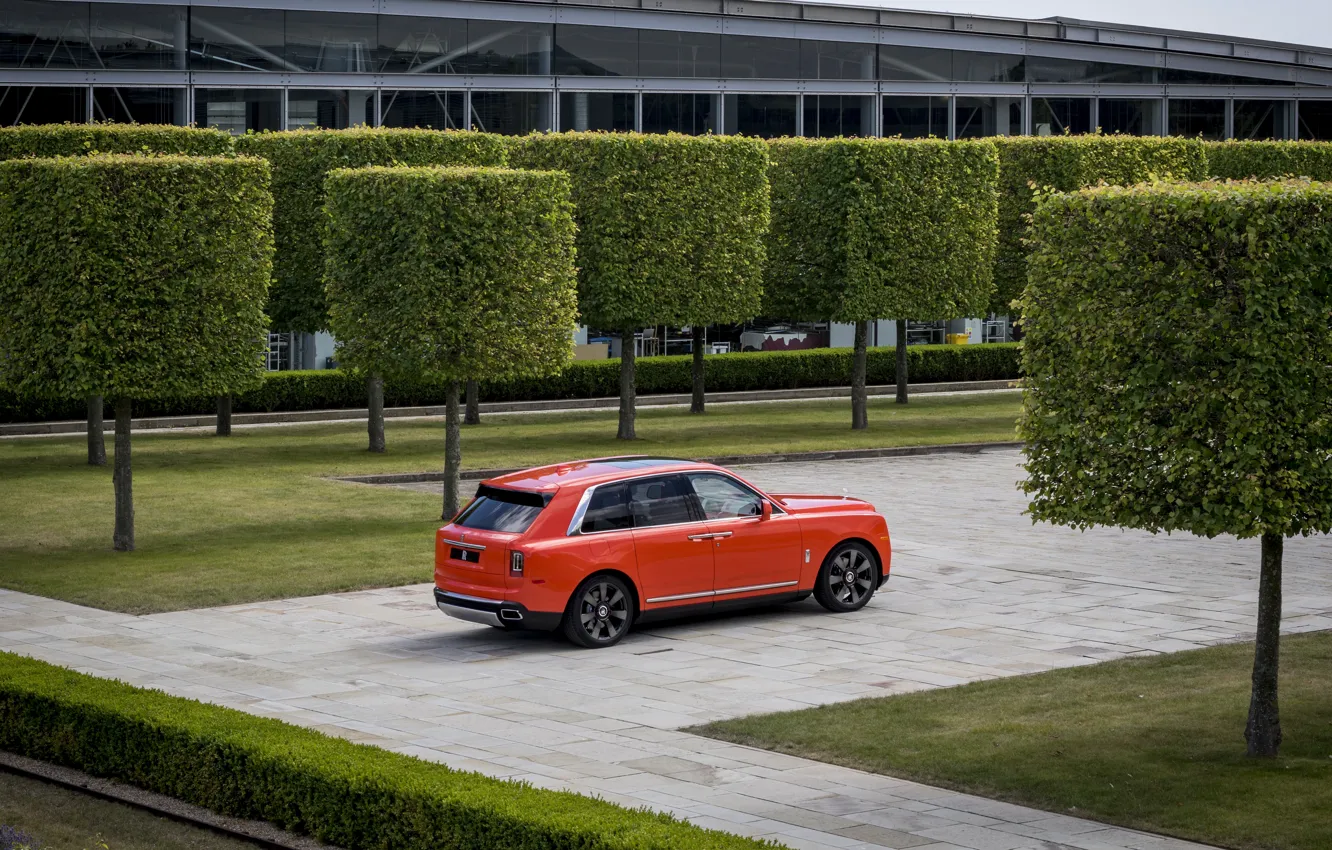 Фото обои Rolls-Royce, orange, luxury, Cullinan, Rolls-Royce Cullinan