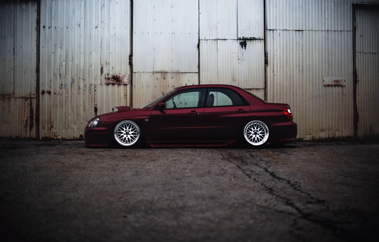 Фото обои Subaru, Impreza, WRX, Red, side, STI, JDM, Wheels