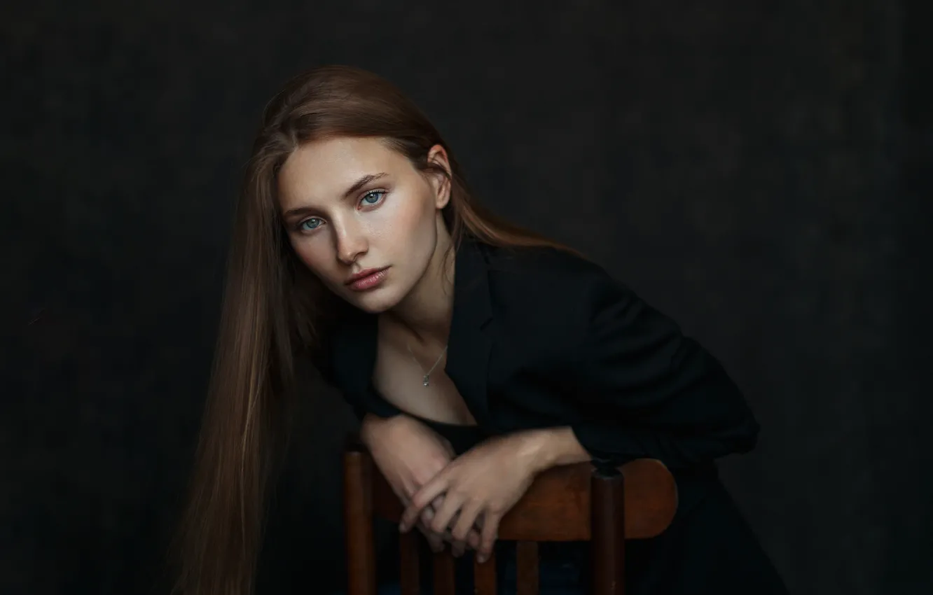 Фото обои взгляд, волосы, портрет, Svetlana, Oleg Panasenko