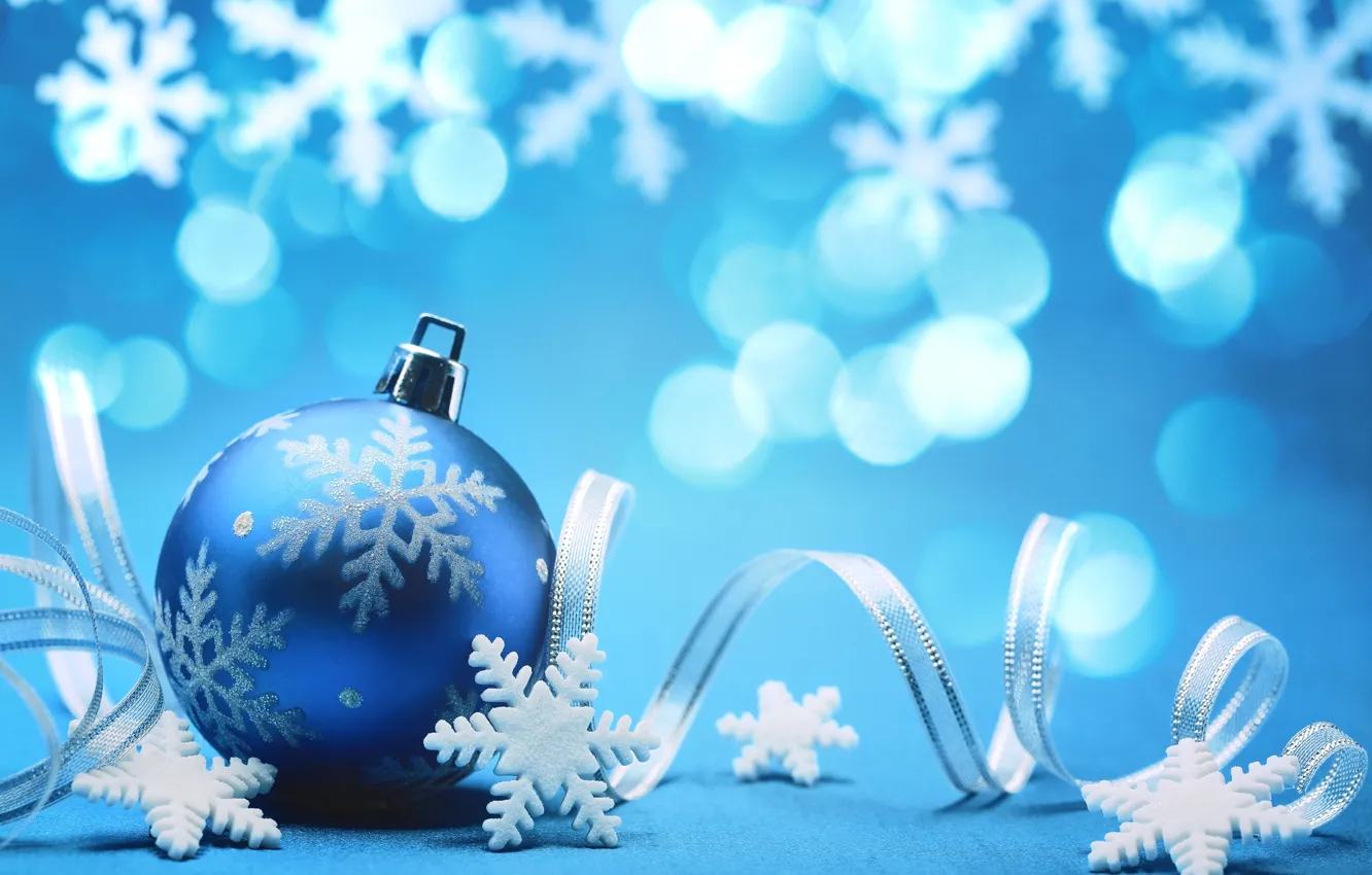 Фото обои украшения, снежинки, шары, balls, елочные игрушки, decoration, snowflake, ornament