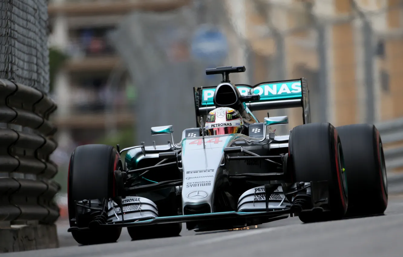 Фото обои Mercedes, Formula 1, Monte Carlo, Hamilton, W06