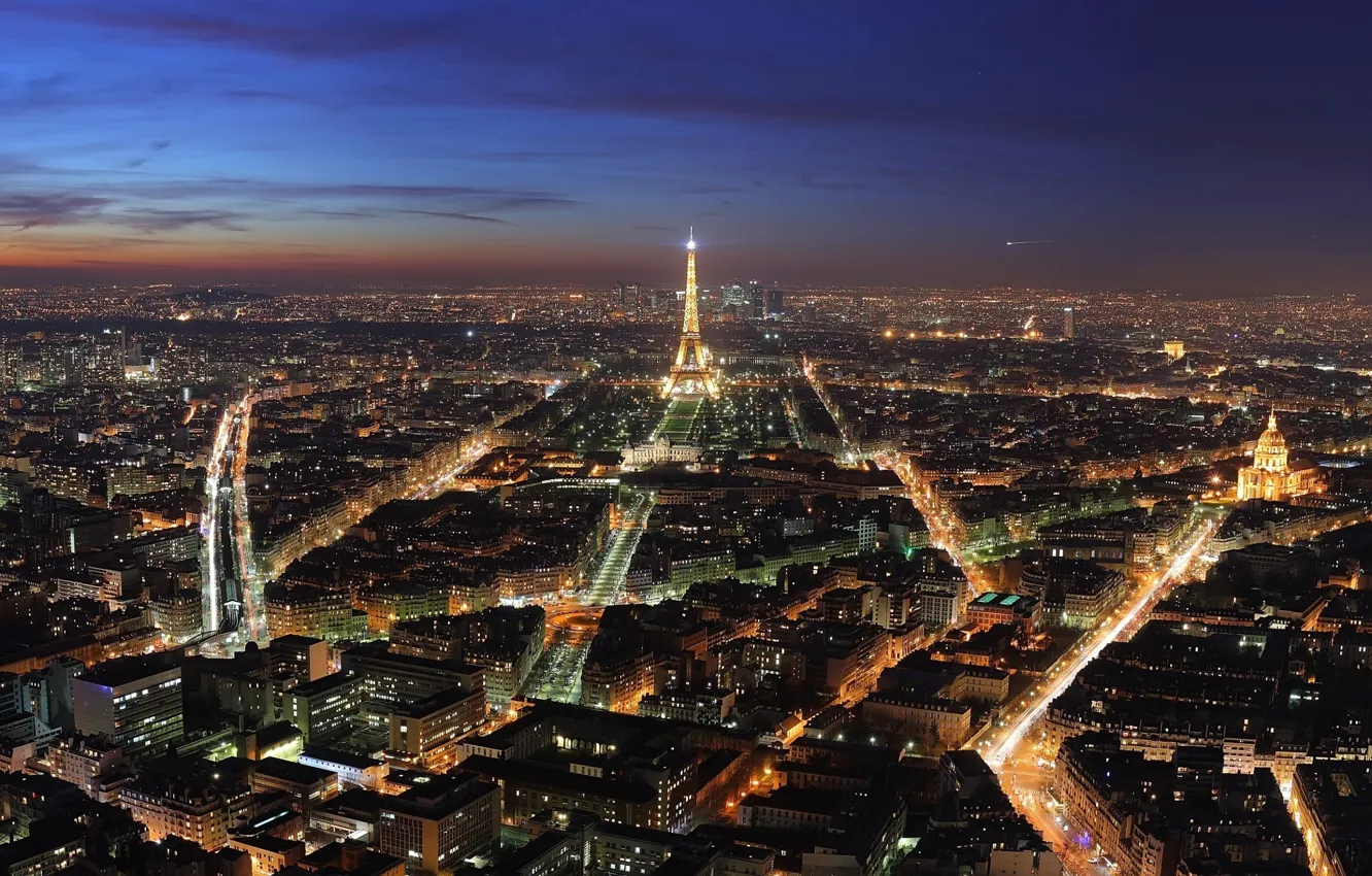 Фото обои города, башня, париж