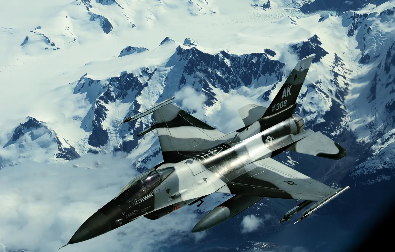 Фото обои Alaska, F-16, Fighting Falcon, Northern edge, Аляска.