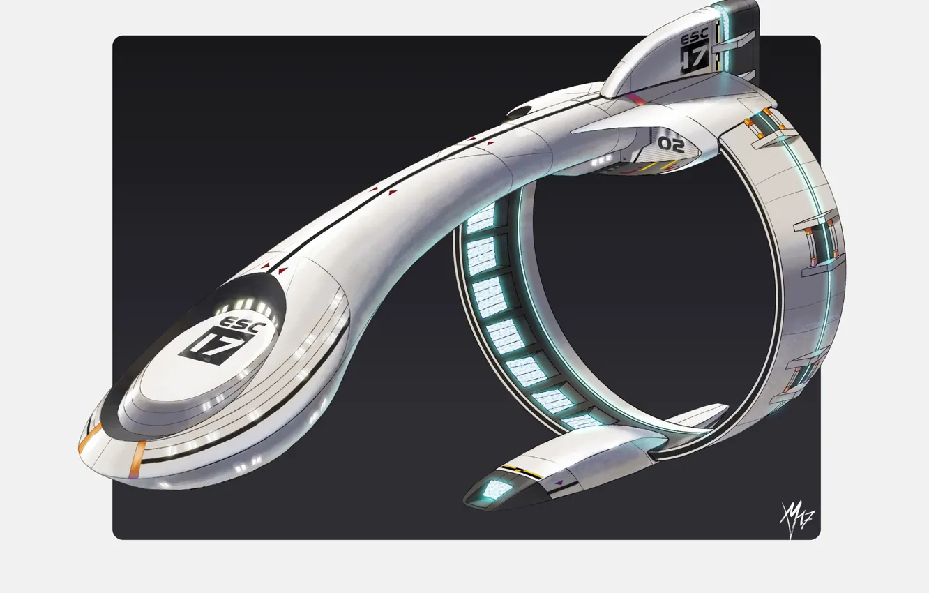 Фото обои конструкция, летательный аппарат, Warp Ship