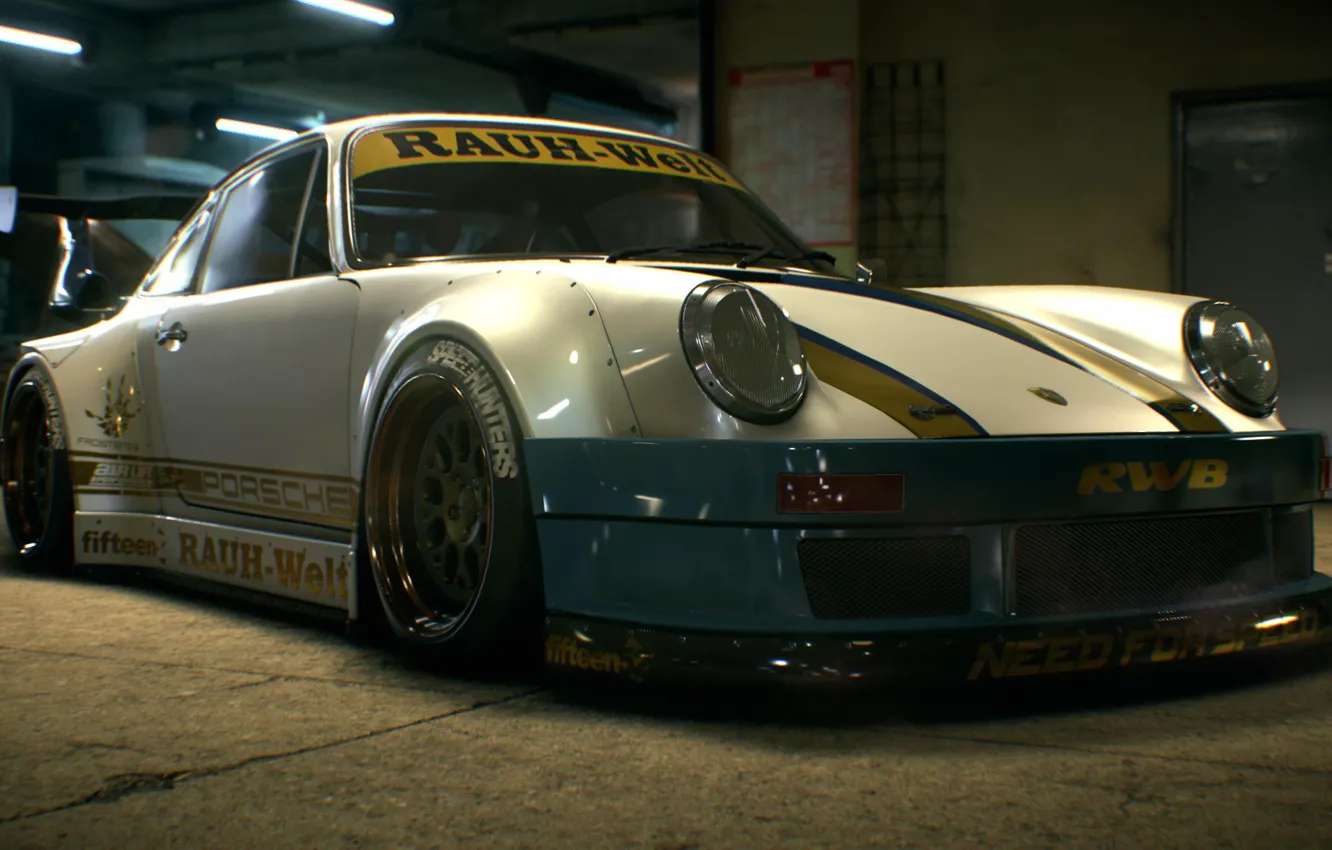 Фото обои Porsche, nfs, 2015, нфс, 930, Need for Speed 2015, this autumn, RWB Porsche Stella Artois