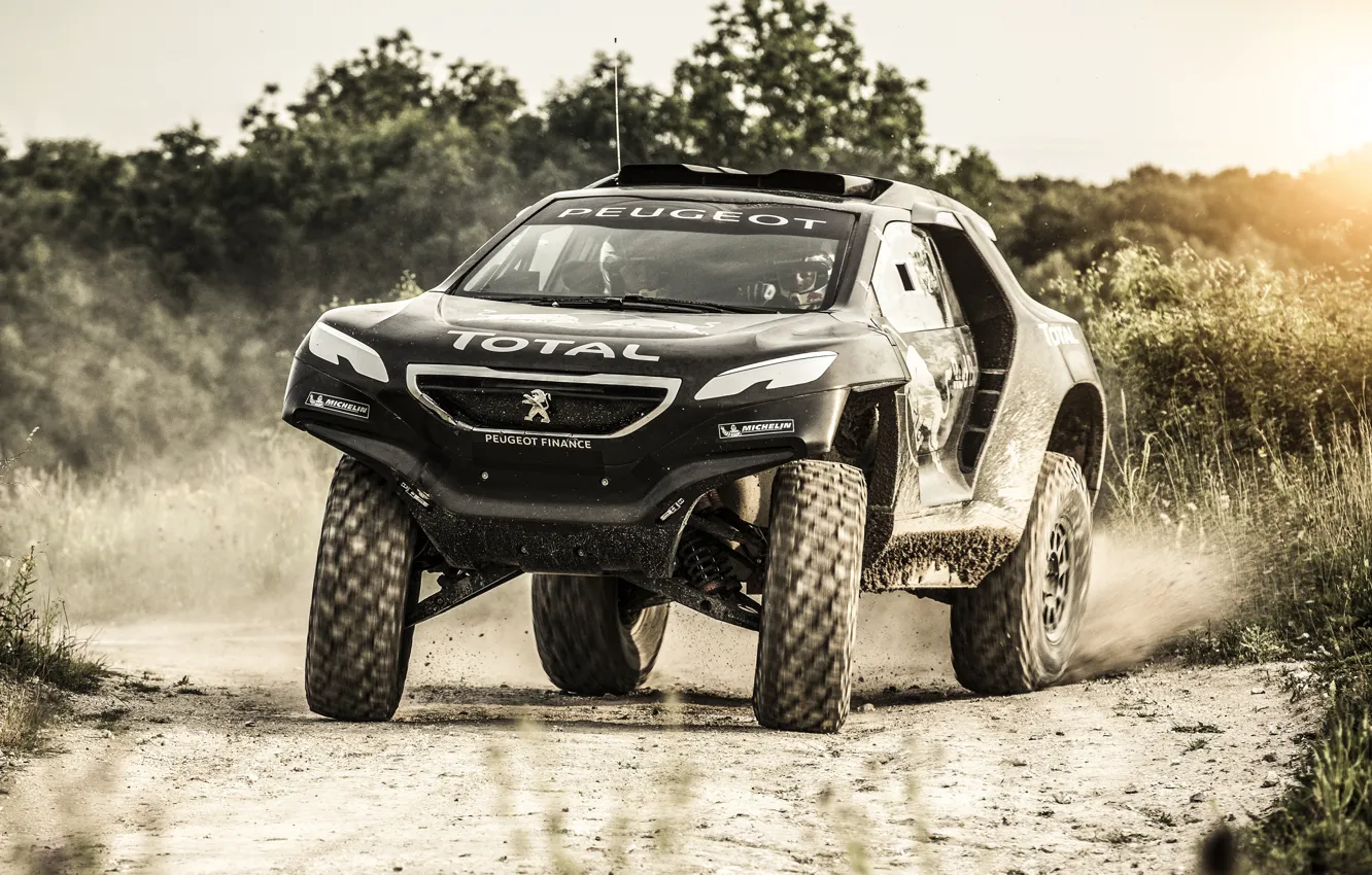 Фото обои 2008, Peugeot, Race, Dakar, Desert, 2015, DKR