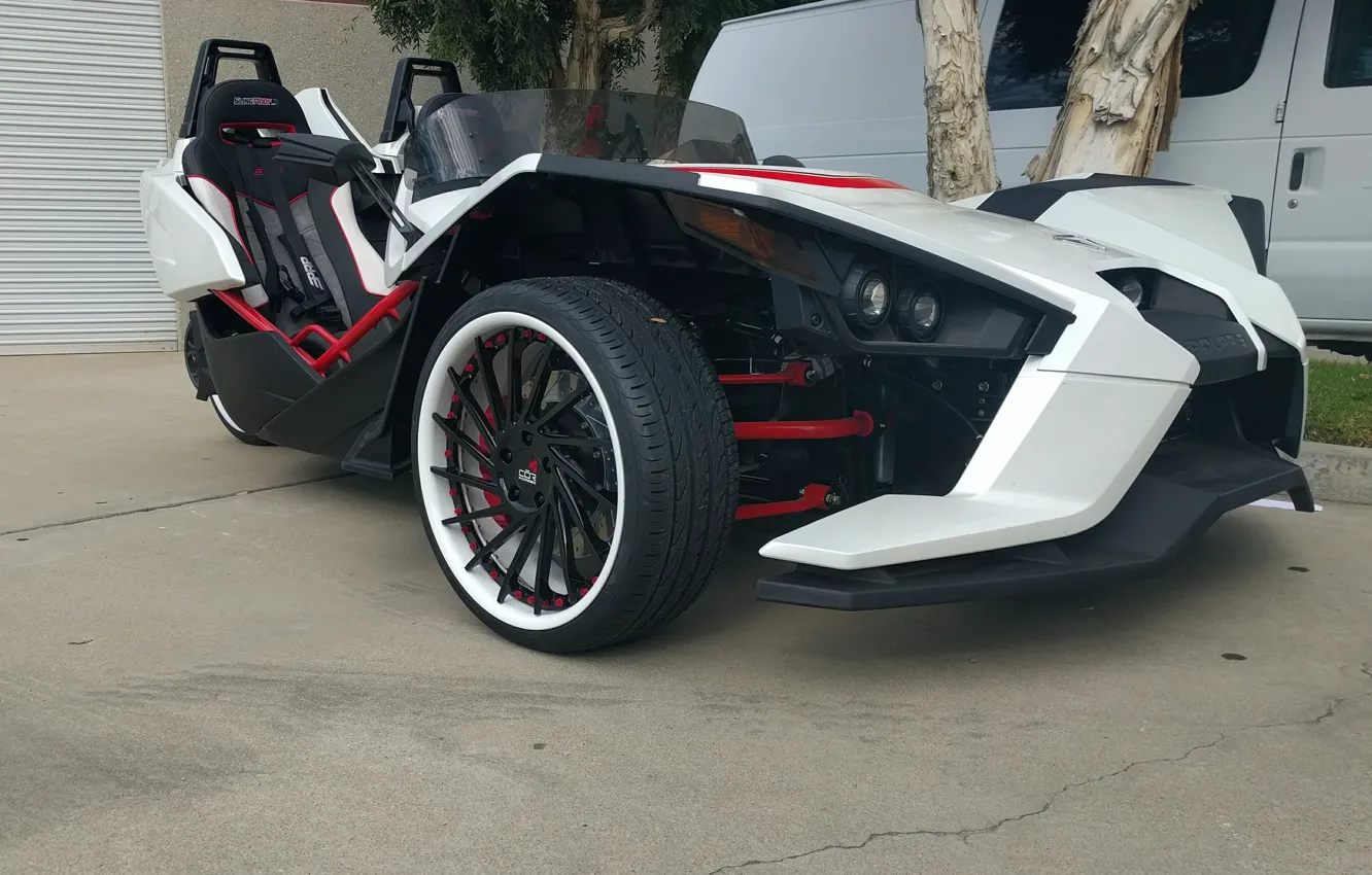 Фото обои beautiful, comfort, hi-tech, Polaris, Slingshot, tecnology, sporty, tricycle