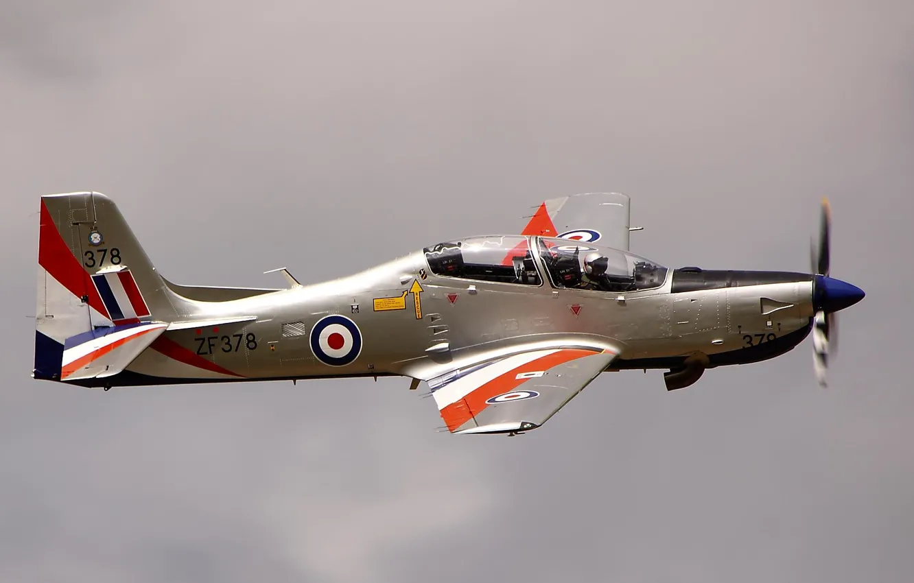 Фото обои самолет, пилот, полёт, учебно, тренировочный, Short Tucano T1