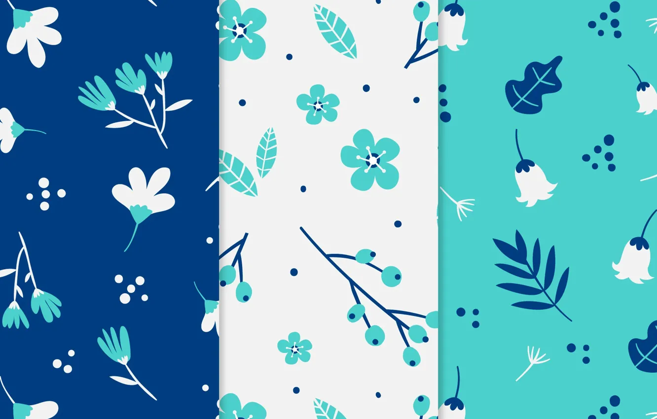 Фото обои цветы, синий, фон, голубой, текстура, patterns, flowers, pretty