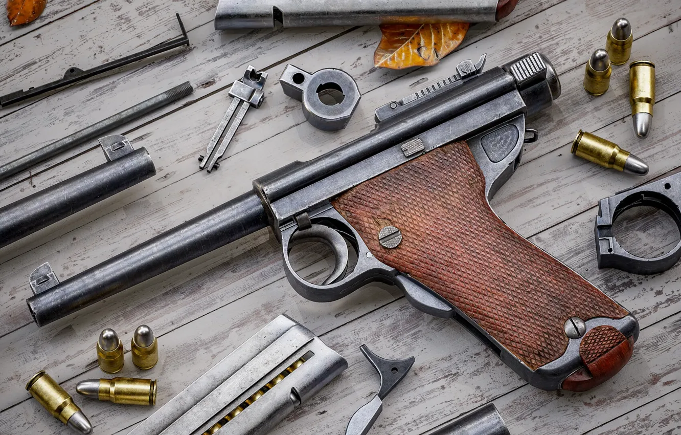 Фото обои Япония, Самозарядный пистолет, Nambu 1902 Type A