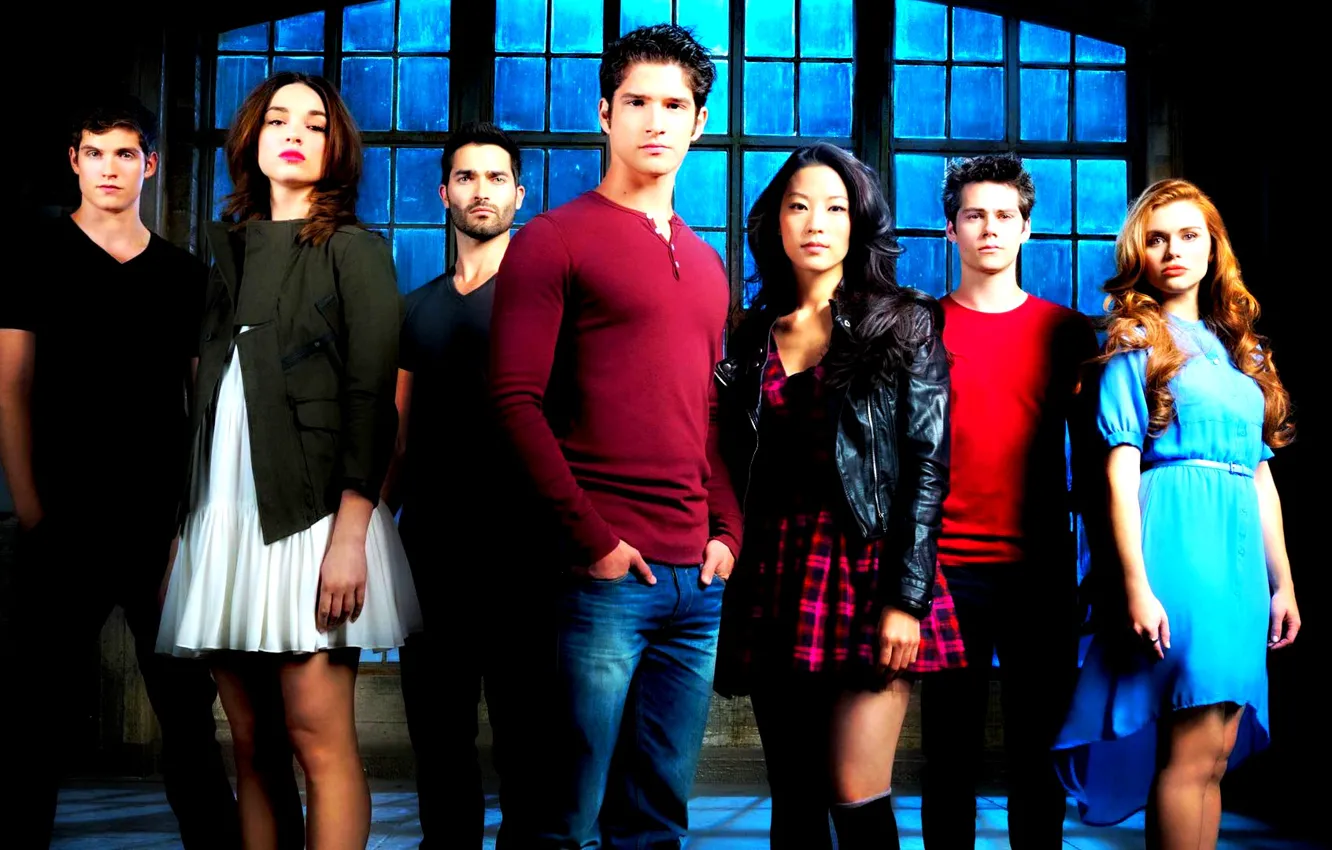 Фото обои Crystal Reed, Holland Roden, Tyler Hoechlin, goodlife, teen wolf, alison argent, Derek Hale. Tyler Posey, …