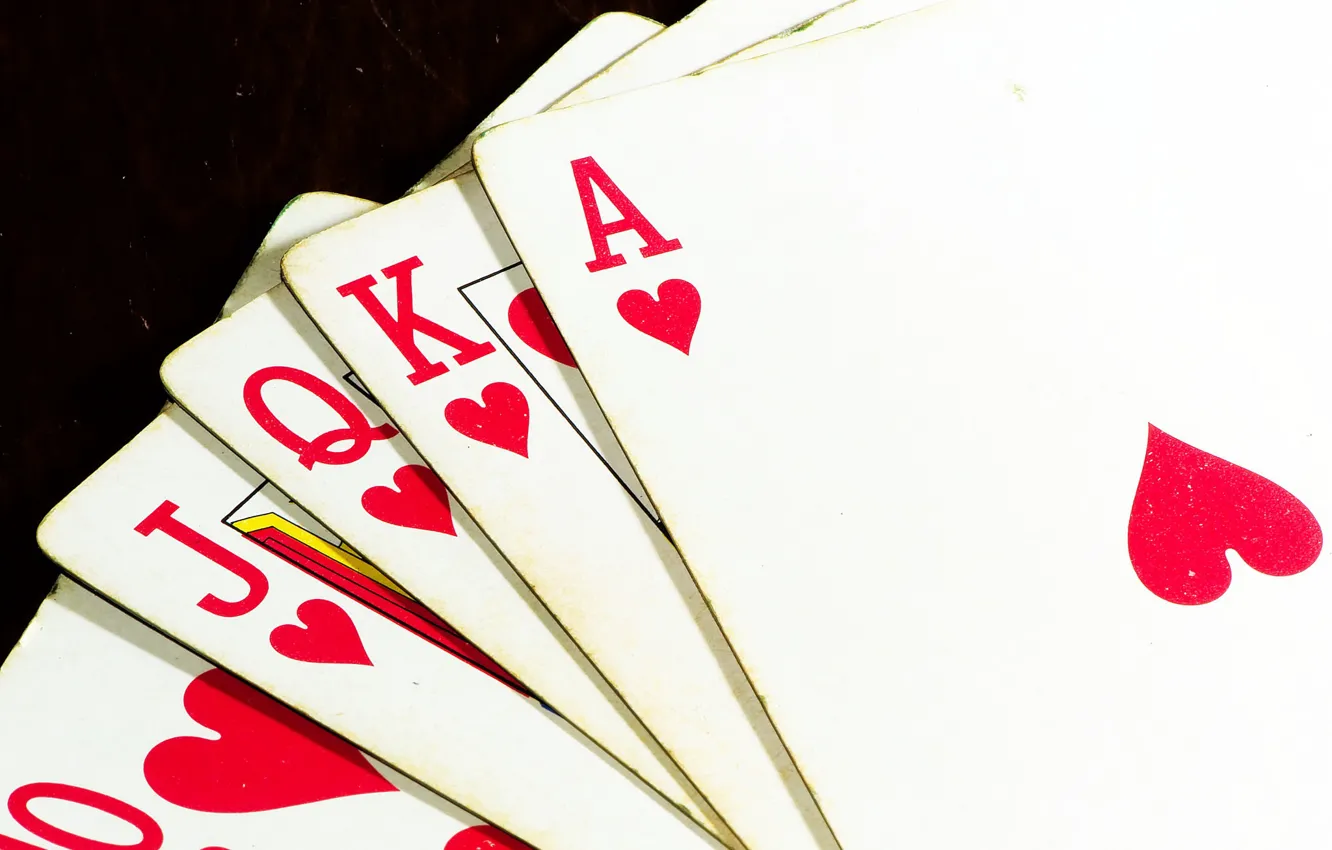 Фото обои Royal Flush, Poker, Playing Cards