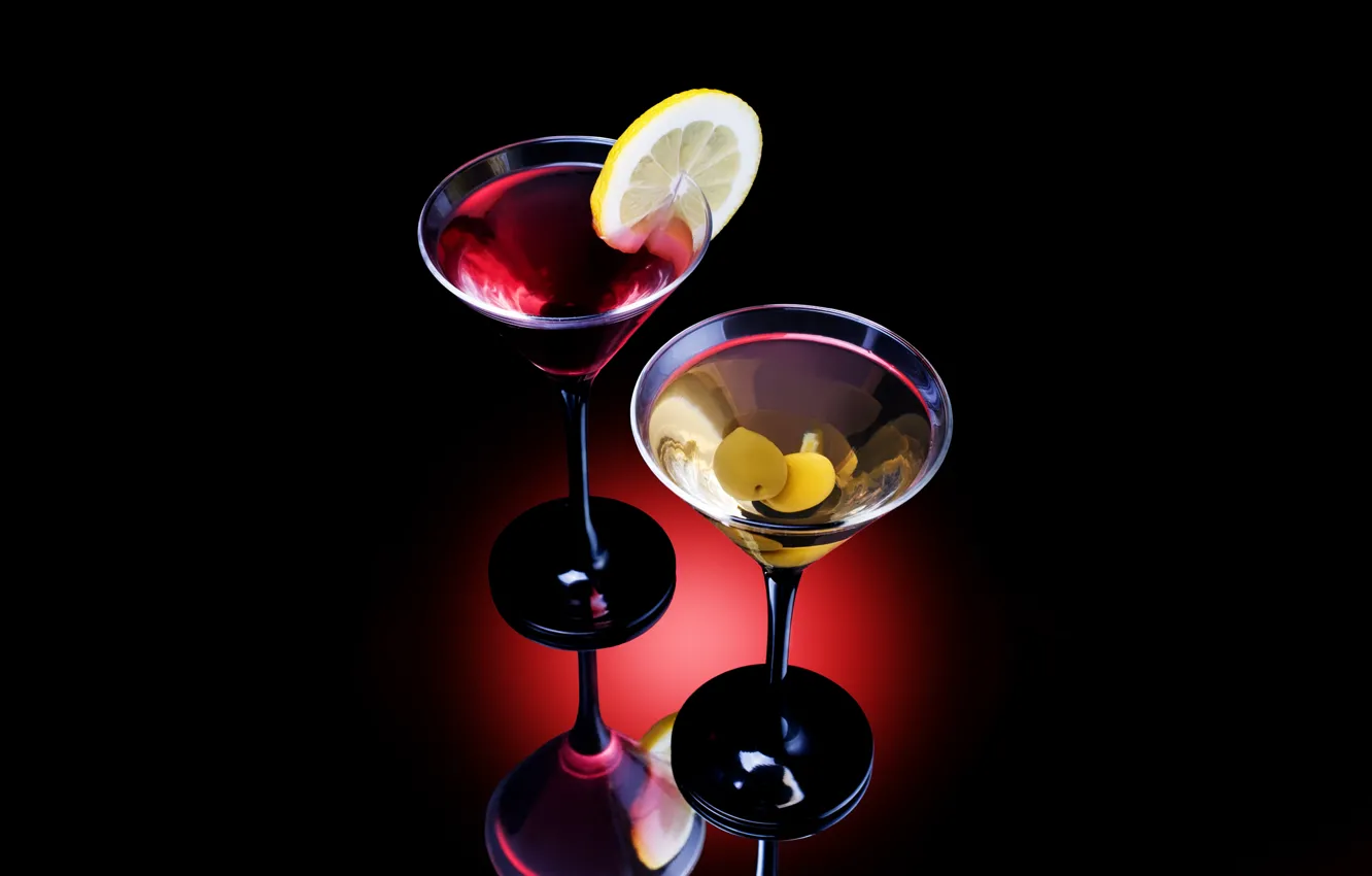 Фото обои лимон, алкоголь, коктейль, маслины
