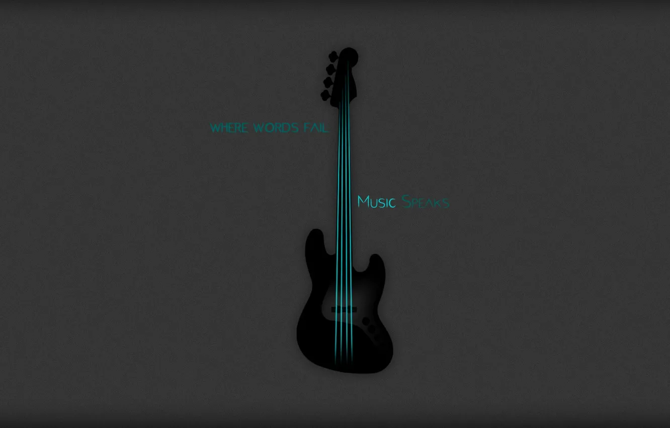 Фото обои серый, фон, bass, струны, strings, бас, аквамарин, aquamarine