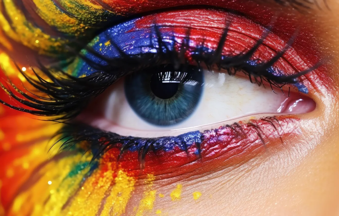 Фото обои colors, eye, drawing