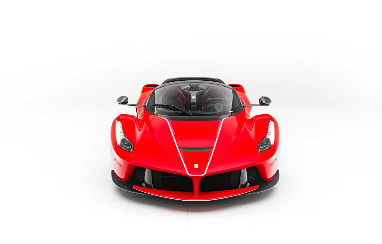 Фото обои Ferrari, Front, White, Scuderia, RED, LaFerrari, Backgraund