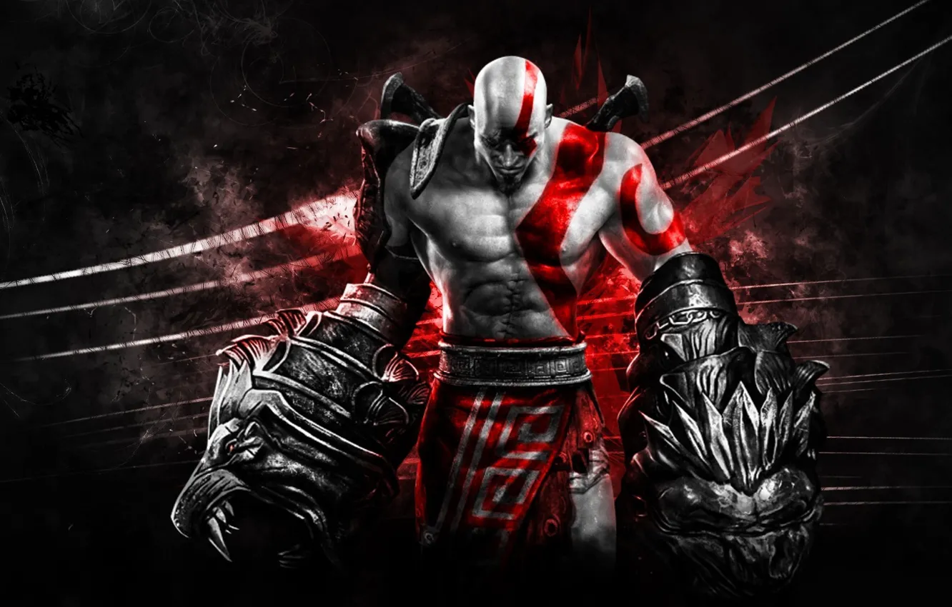 Фото обои sword, demigod, armor, weapon, Kratos, God of War, general, Spartan
